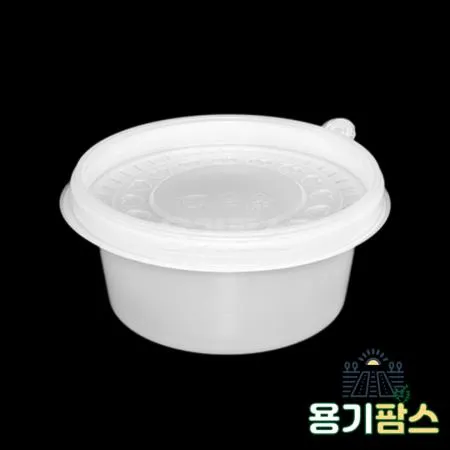 SW 원형 반죽용기 350ml 반투명 600개 일회용 배달포장 소분용기 미니죽용기