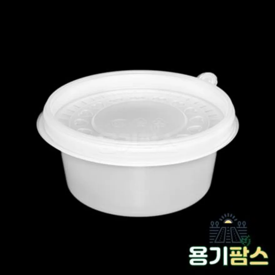 SW 원형 반죽용기 350ml 반투명 600개 일회용 배달포장 소분용기 미니죽용기 이미지