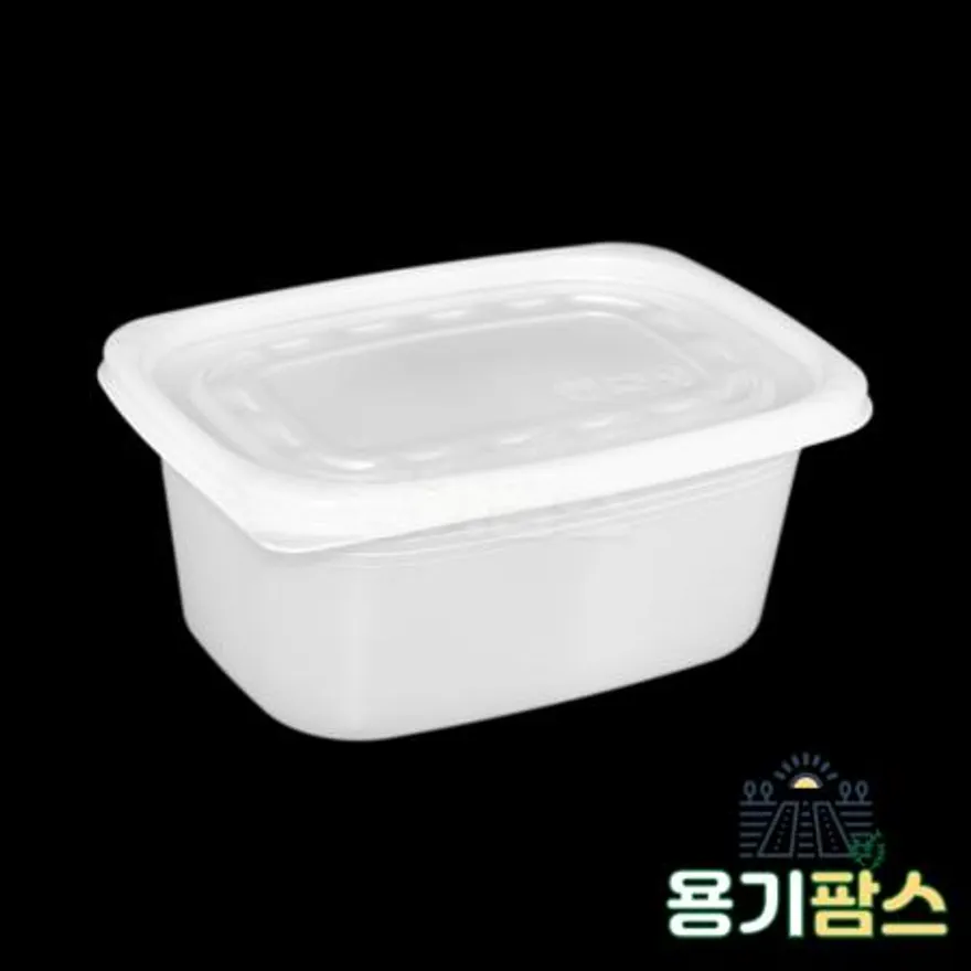 SW 사각 죽용기 특대 1050ml 반투명 500개 배달 포장용기 전자레인지 계란찜용기 이미지