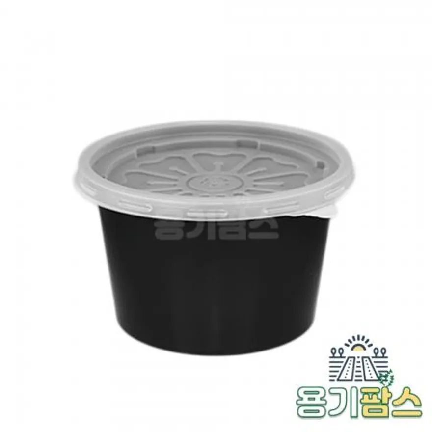 SW 105파이 국용기 대 370ml 검정 1000개 일회용소스용기 국물용기 다용도컵5호 이미지
