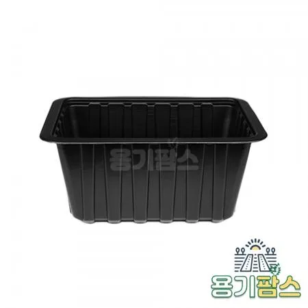 SW 실링용기 19149 바비큐 1호 1350ml 검정 800개 고기 족발 보쌈 포장용기 이미지