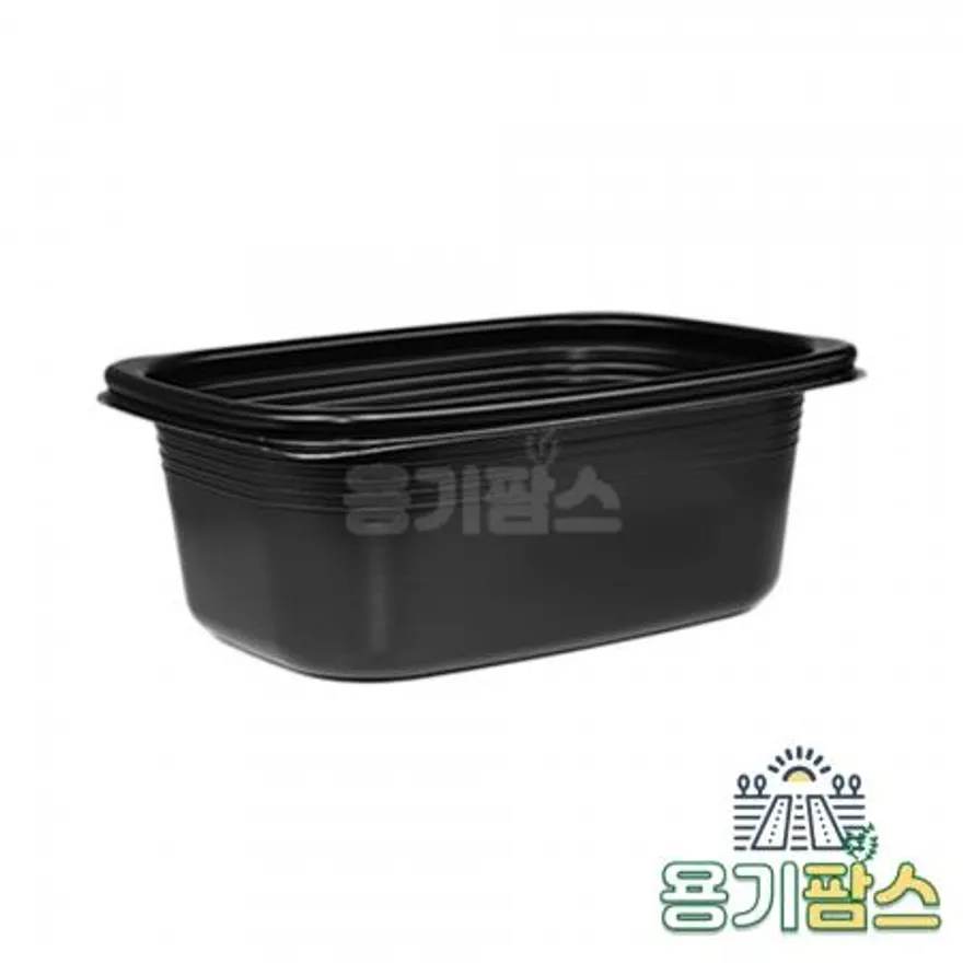SW 사각 죽용기 대 920ml 검정 500개 배달 포장용기 전자레인지사용 계란찜용기 이미지