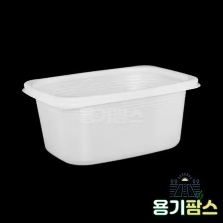 SW 사각 죽용기 특대 1050ml 반투명 500개 배달 포장용기 전자레인지 계란찜용기 이미지