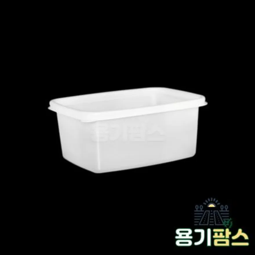 SW 사각 반죽용기 대 400ml 반투명 600개 일회용 배달포장 소분용기 미니죽용기 이미지