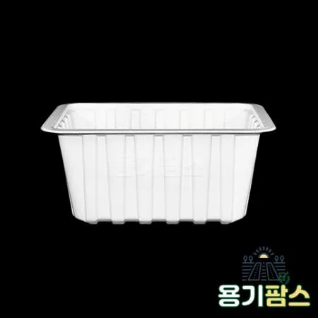 SW 실링용기 19149 바비큐 1호 1350ml 백색 800개 고기 족발 보쌈 포장용기 이미지