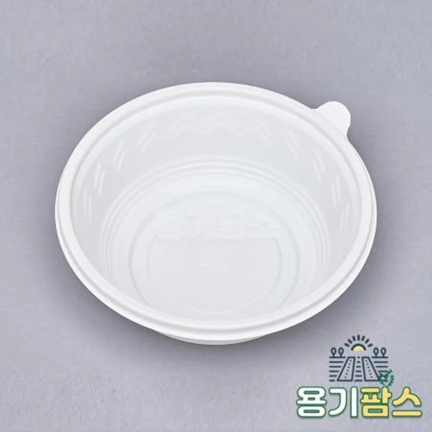 SW 195파이 미니탕용기 소 백색 300개 포장 배달 일회용 면 탕용기 이미지