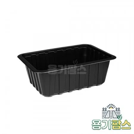 SW 실링용기 19147 바비큐 2호 1150ml 검정 800개 고기 족발 보쌈 포장용기