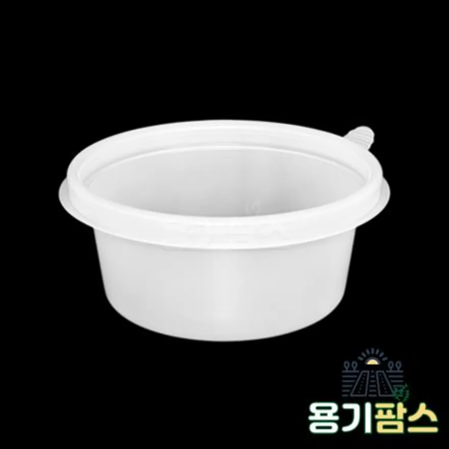 SW 원형 반죽용기 350ml 반투명 600개 일회용 배달포장 소분용기 미니죽용기 이미지