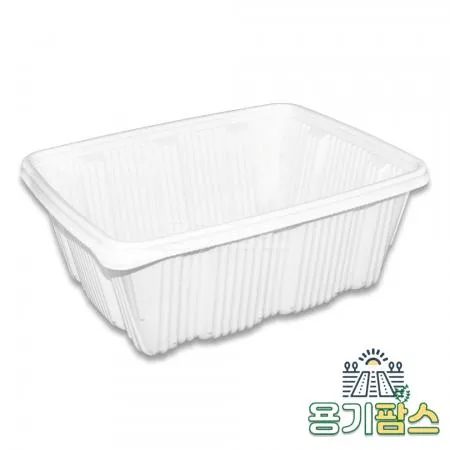 SW 사각 찜용기 특대 3700ml 백색 100개세트 찜닭 해물찜 배달용기 포장 일회용 이미지