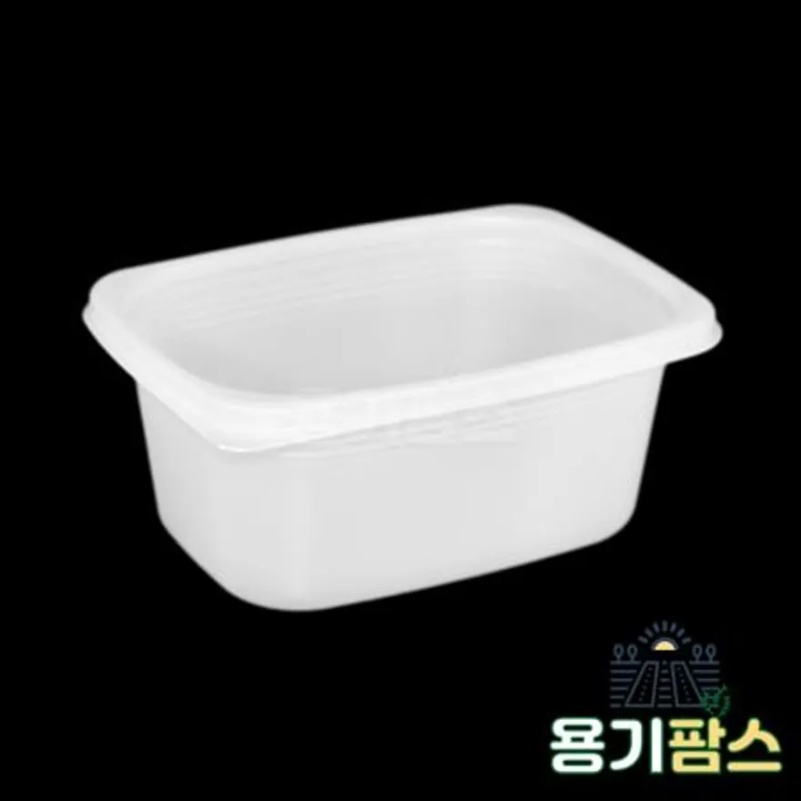 SW 사각 죽용기 특대 1050ml 반투명 500개 배달 포장용기 전자레인지 계란찜용기 이미지