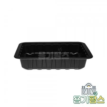 SW 실링용기 19144 바비큐 3호 650ml 검정 1200개 고강도 PP 분식포장 이미지