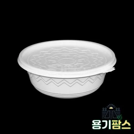 SW 195파이 미니탕용기 소 백색 300개 포장 배달 일회용 면 탕용기 이미지