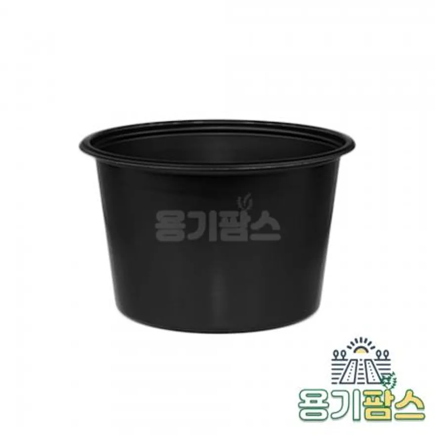 SW 105파이 국용기 대 370ml 검정 1000개 일회용소스용기 국물용기 다용도컵5호 이미지