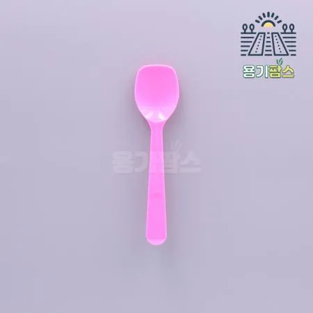 아이스크림스푼 소 (미니수저) 핑크 벌크포장 10000개 젤라또스푼 요거트수저 베라숟가락 이미지