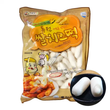 떡안애 퓨전 쌀치즈떡 1kg 마라탕사리 국물떡볶이떡 이미지