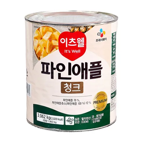 [스마일푸드]파인애플(청크) 필리핀 3kg