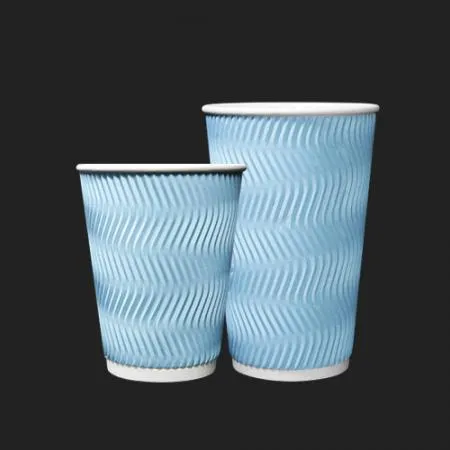3중 단열컵 웨이브 스카이 510ml(16온스) 종이컵 500개