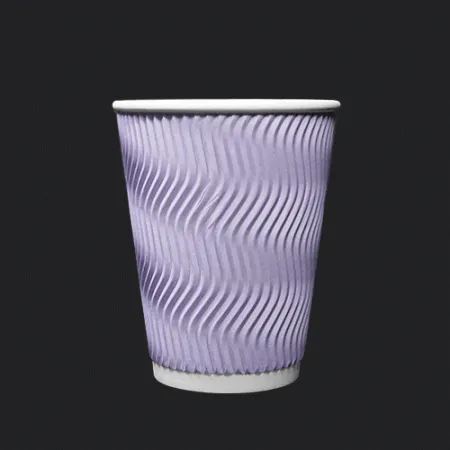 3중 단열컵 웨이브 라벤더 360ml(12온스) 종이컵 500개