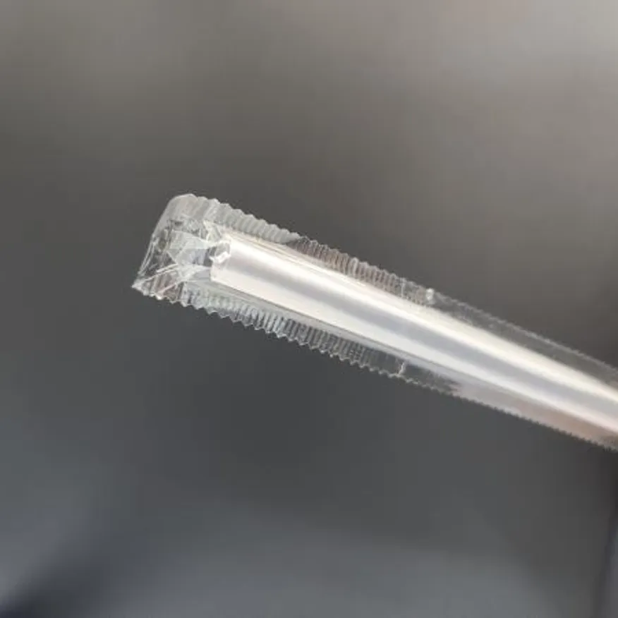 7mmx25cm 투명 일자빨대 개별포장 10,000개입 이미지