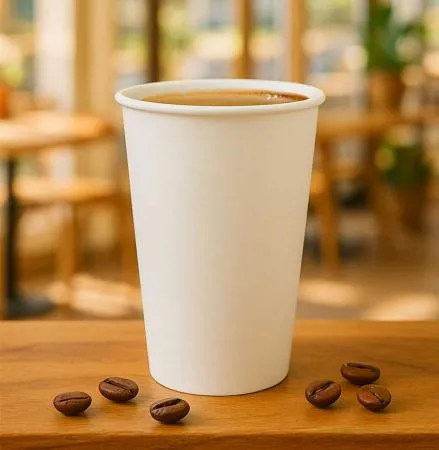 H 480ml (16온스) 종이컵 백색 무지 국산 1000개 이미지