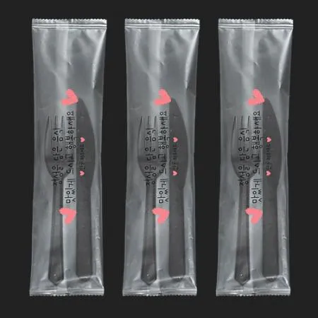 HC1 정성 포크 나이프 세트 500개입 개별포장 일회용포크