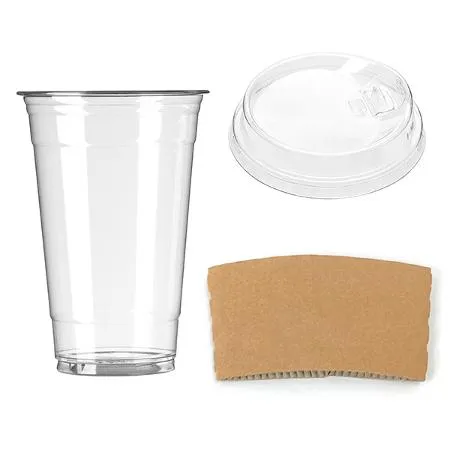 [1000개세트-3종] 92파이 500ml(16온스) A 아이스컵 + 머그리드 + 홀더