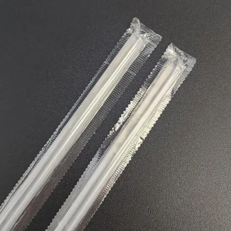 [500개] 7mmx25cm 투명 일자빨대 개별포장 500개입 이미지