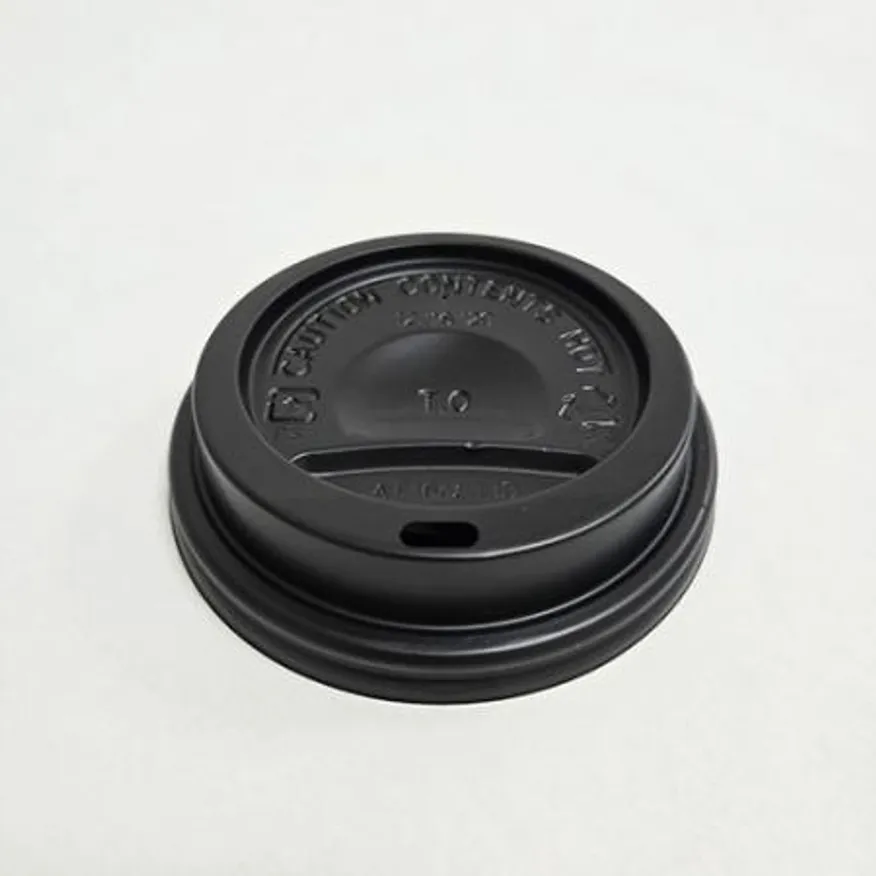 종이컵 뚜껑 일반형 블랙 90mm(12/16/20oz)종이컵용 이미지