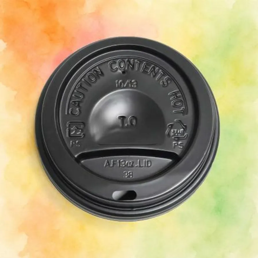 종이컵 뚜껑 일반형 블랙 84mm(10/13oz)종이컵용 이미지