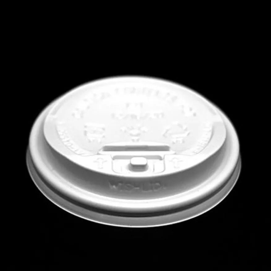 테이크아웃컵 리드 종이컵뚜껑 화이트 개폐형 10/13온스용 1000개 이미지