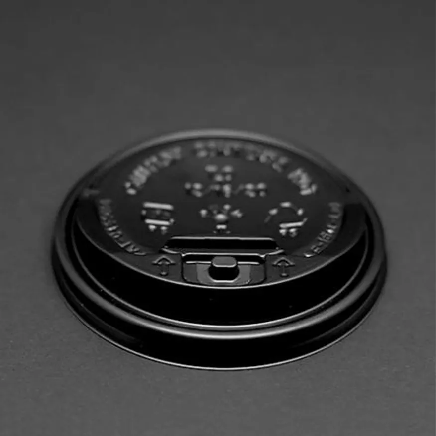 G 테이크아웃컵 리드 종이컵뚜껑 블랙 개폐형 10/13온스용 1000개 이미지