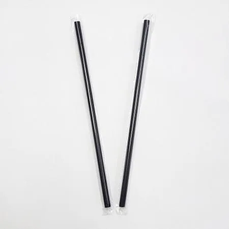 7mmx21cm 검정 일자빨대 개별포장 10,000개입 이미지