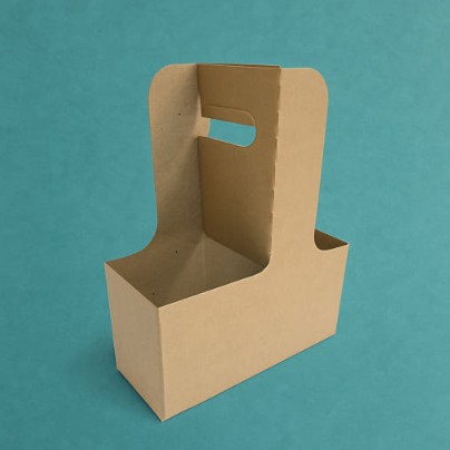 크라프트 무지 2구 커피 캐리어 200개 테이크아웃 포장 배달