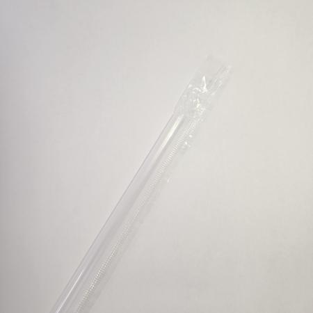 [500개] 7mmx28cm 투명 롱 일자빨대 개별포장 500개입