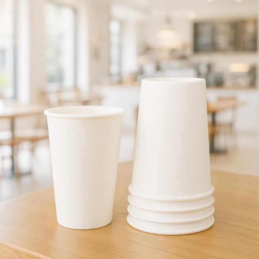 고급형 H 390ml (13온스) 고강도 종이컵 백색 무지 국산 1000개 이미지