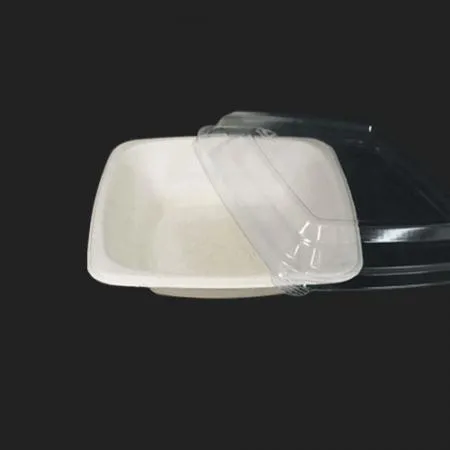 [뚜껑]친환경 샐러드포장용기 정사각펄프용기 뚜껑 16/24/32/42온스 공용PET리드 300개 이미지