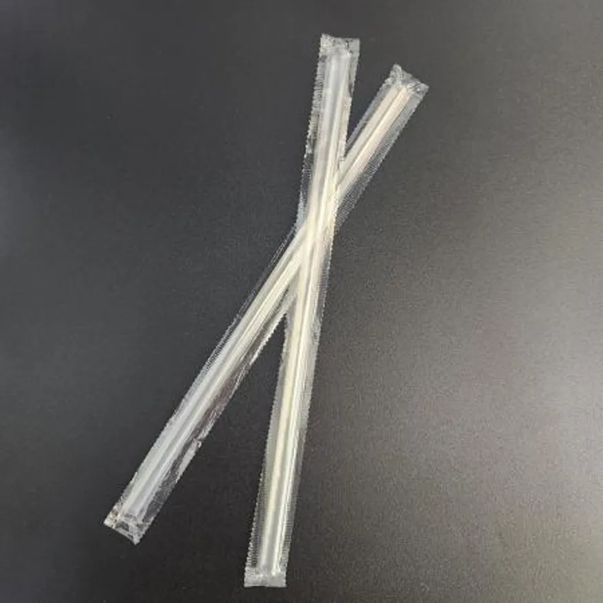 7mmx21cm 투명 일자빨대 개별포장 10,000개입 이미지
