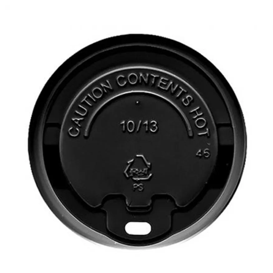 G 테이크아웃컵 리드 종이컵뚜껑 블랙 일반형 10/13온스용 1000개 이미지