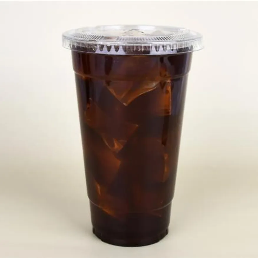 98파이 PET 아이스컵 뚜껑 평리드 플랫 평뚜껑 1000개 이미지