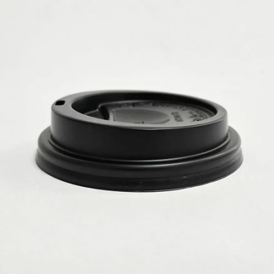 종이컵 뚜껑 일반형 블랙 90mm(12/16/20oz)종이컵용 이미지