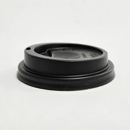 종이컵 뚜껑 일반형 블랙 90mm(12/16/20oz)종이컵용 이미지