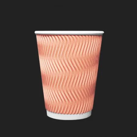 HC 3중 단열컵 웨이브 코랄핑크 360ml(12온스) 종이컵 500개