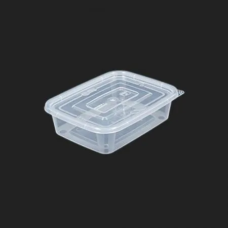 HC1 직사각밀폐용기 0.3리터 세트 300ml (소포장) 50개 (용기+뚜껑 세트)