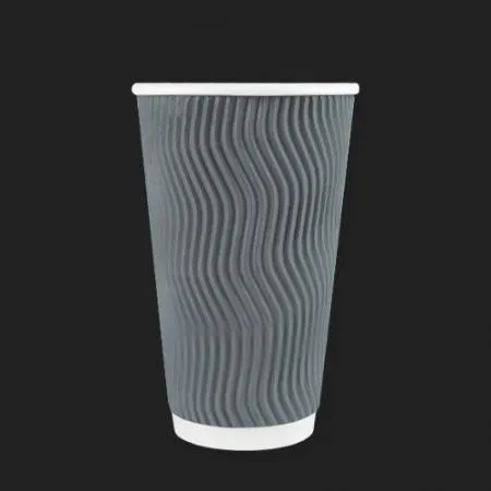 HC 3중 단열컵 웨이브 그레이 510ml(16온스) 종이컵 500개