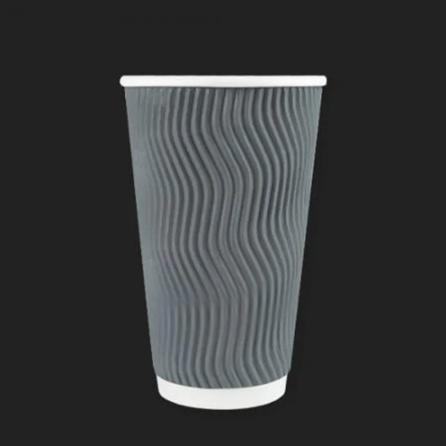 HC 3중 단열컵 웨이브 그레이 510ml(16온스) 종이컵 500개 이미지