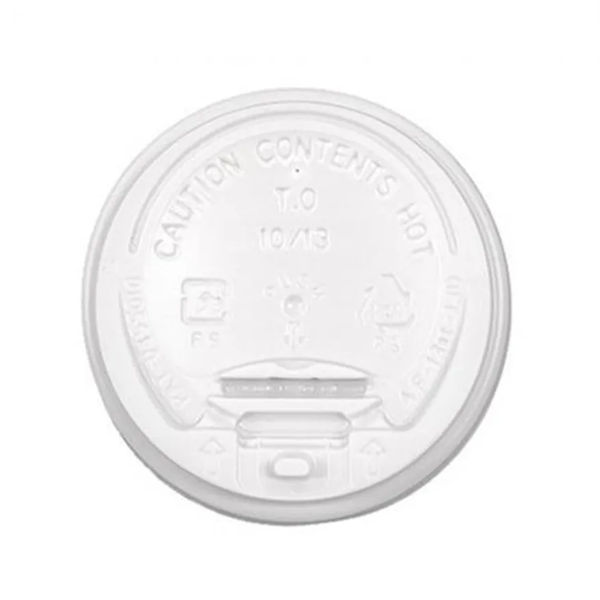 테이크아웃컵 리드 종이컵뚜껑 화이트 개폐형 10/13온스용 1000개 이미지