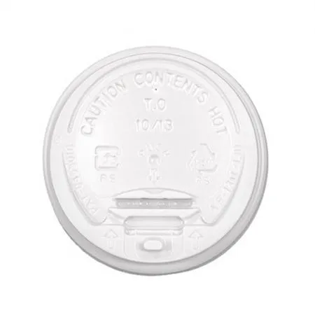 테이크아웃컵 리드 종이컵뚜껑 화이트 개폐형 10/13온스용 1000개 이미지