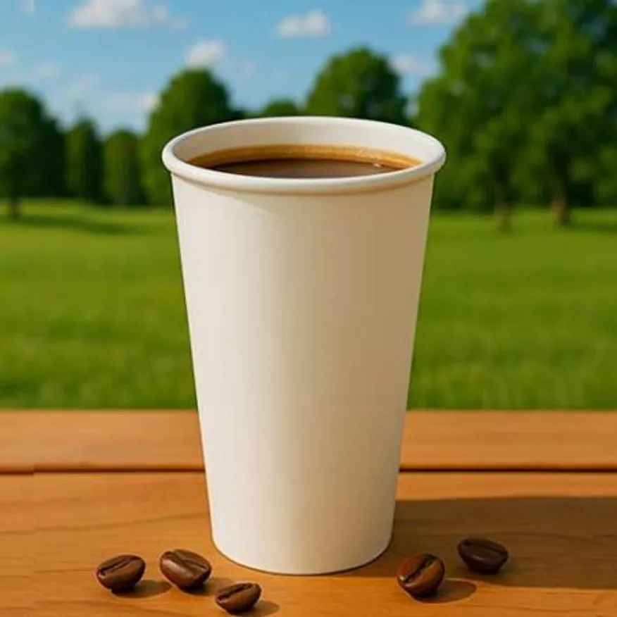 H 480ml (16온스) 종이컵 백색 무지 국산 1000개 이미지