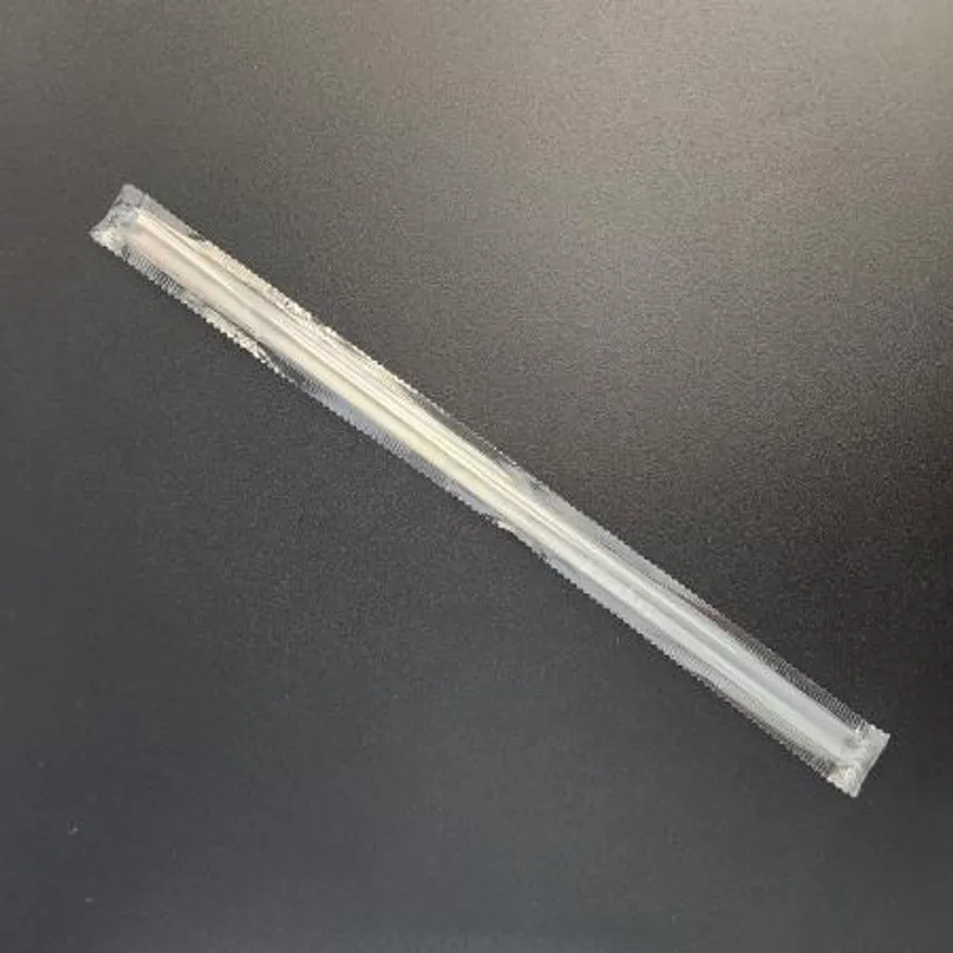 7mmx25cm 투명 일자빨대 개별포장 10,000개입 이미지