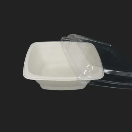 [뚜껑]친환경 샐러드포장용기 정사각펄프용기 뚜껑 16/24/32/42온스 공용PET리드 300개 이미지